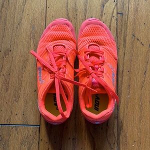 Women’s size 6, coral, Inov weightlifting shoes- awesome